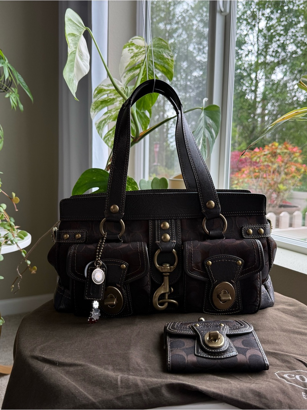 MINT Vintage Coach 65th Anniversary Legacy Mandy Satchel & Wallet Set